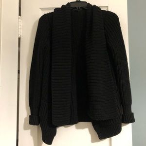 J Crew Black Chunky Cardigan with Pockets